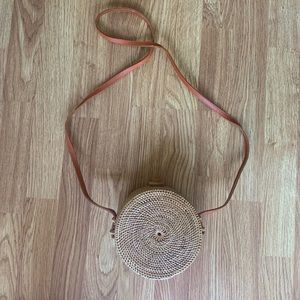 Small Round Rattan Bag